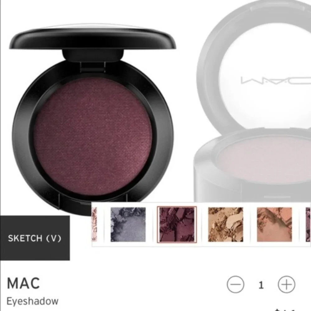 MAC SKETCH eye shadow NIB Velvet burgundy wine matte Last one!
